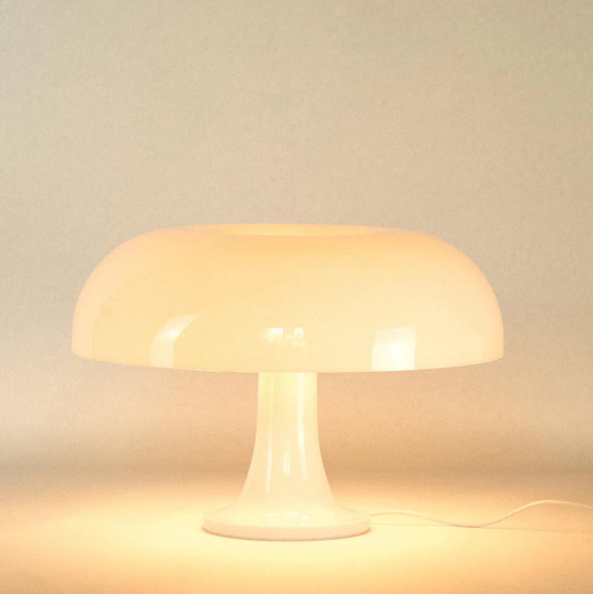 Lampe de table Acrylique Champignon Design Blanc 32cm Lampe de chevet Chambre Éclairage d'ambiance | Restfield