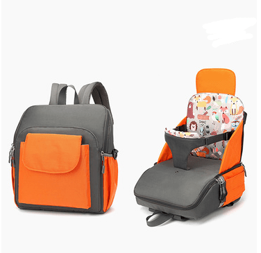 Wickeltasche mit zusammenklappbarer Kindersitzfunktion – großes Fassungsvermögen für unterwegs, faltbare Baby-Pflegetasche | Sansoti