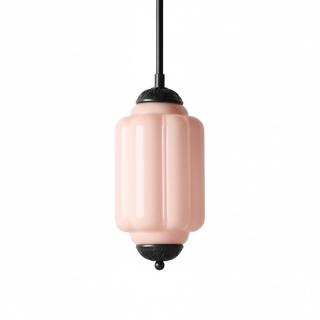 Vintage Melkglazen Hanglamp met Gegolfde Rand – Scandinavische Sfeerverlichting voor Keuken en Slaapkamer | Sansoti