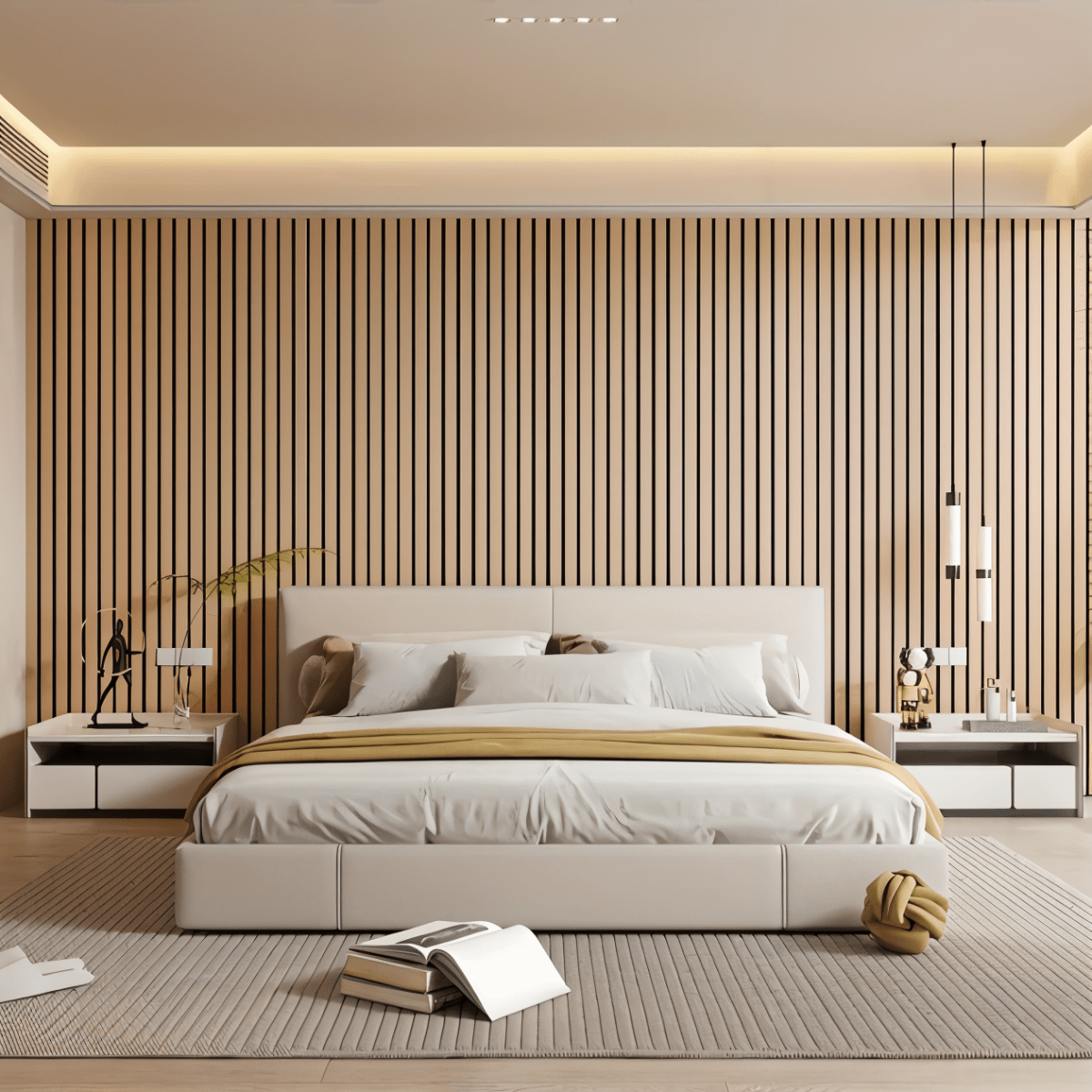 Paneles de pared autoadhesivos con aspecto de madera, de PVC resistente a la humedad, 40x300cm, decoración de pared de acento escandinava | Sansoti