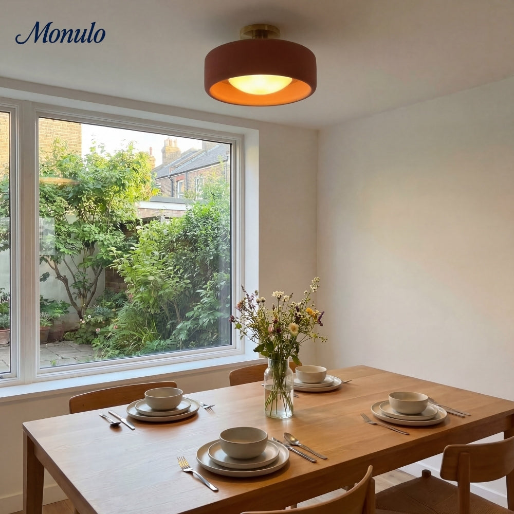 Porselein Plafondlamp Rond Modern – Zachte Sfeerverlichting voor Gang Kantoor Keuken | Sansoti
