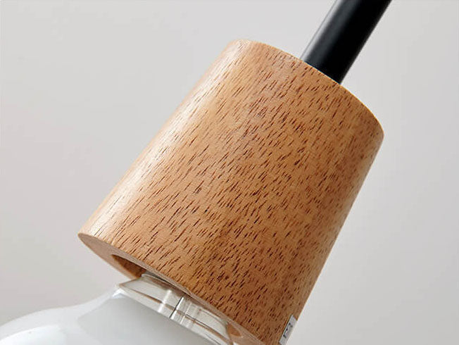 Hanglamp Glas Hout Transparant E26 Woonkamer Slaapkamer Eetkamer Pendellamp Glazen Kap Bell Cone Bowl Industrieel Retro | Sansoti