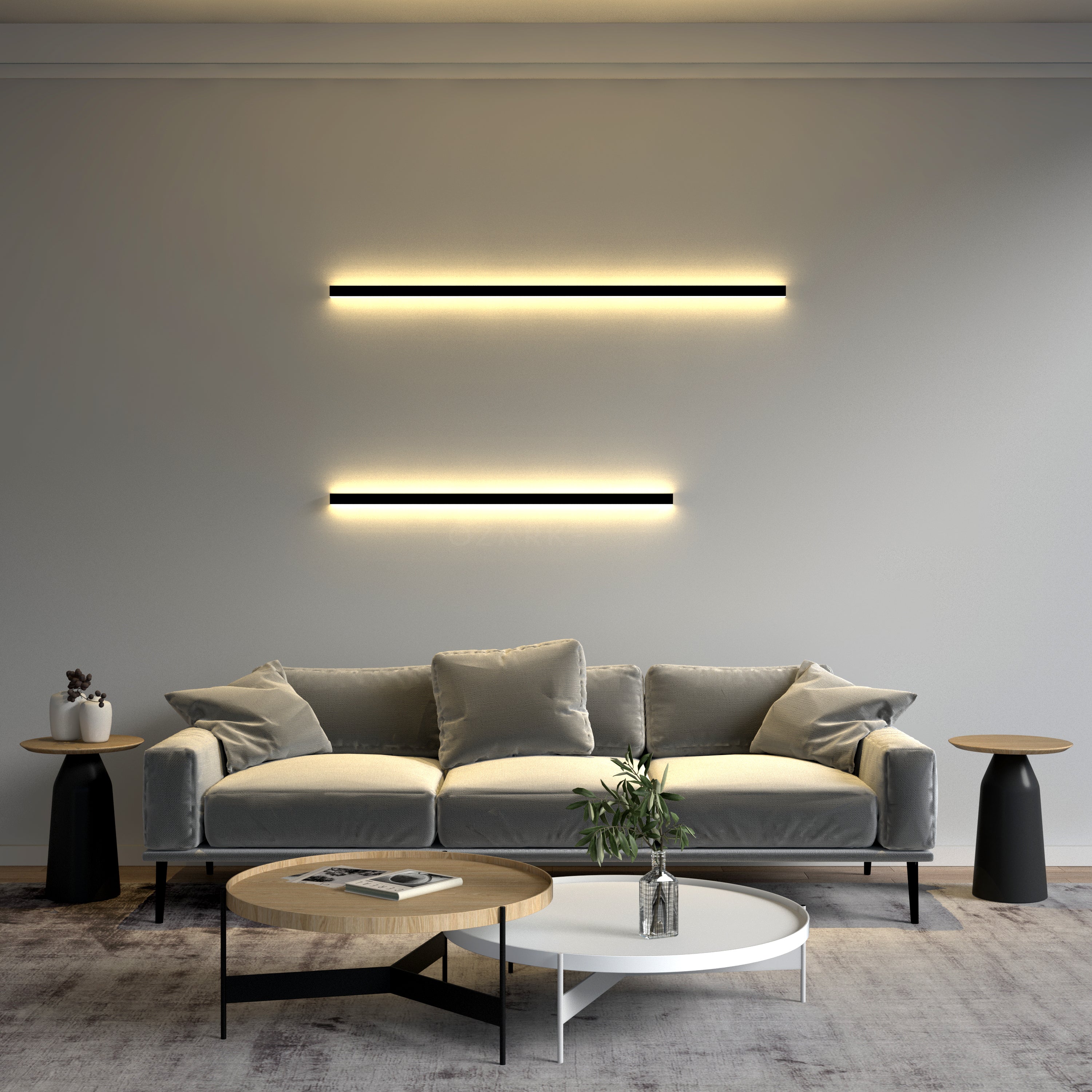 Minimalistische lineare Wandleuchte mit integrierter LED-Beleuchtung und modernem Design | Restfield