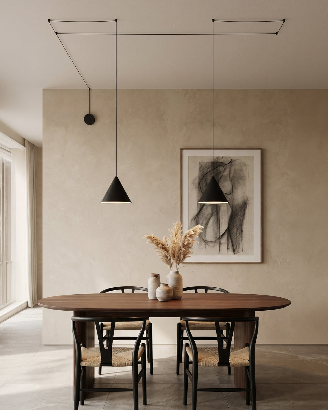 Stella hanglamp – aluminium geometrisch design met verstelbare kabellengte en LED-verlichting | Sansoti