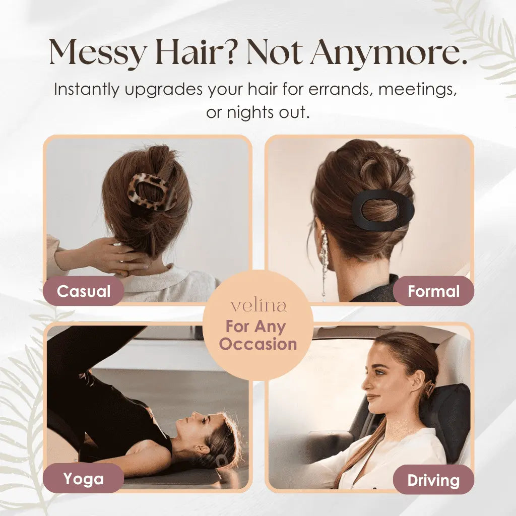 Platte Haarclips Set van 4 – Comfortabel Ontwerp Zonder Drukpunten | Sansoti