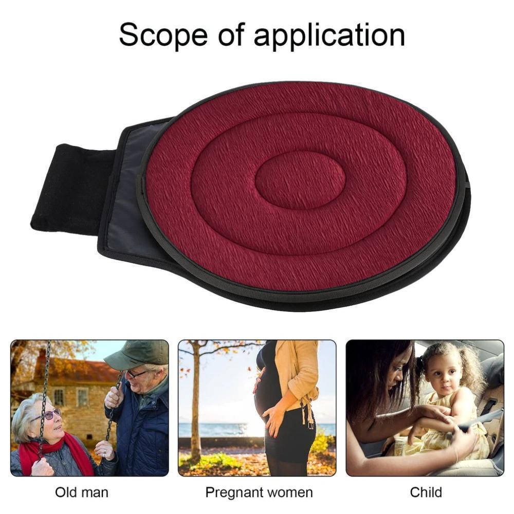 Draaibaar Zitkussen 360° Memory Foam Comfort Zwart Beige Koffie Rood Antislip voor Auto Kantoor Thuis Mobiliteitsondersteuning Ergonomische Zithulp | Sansoti