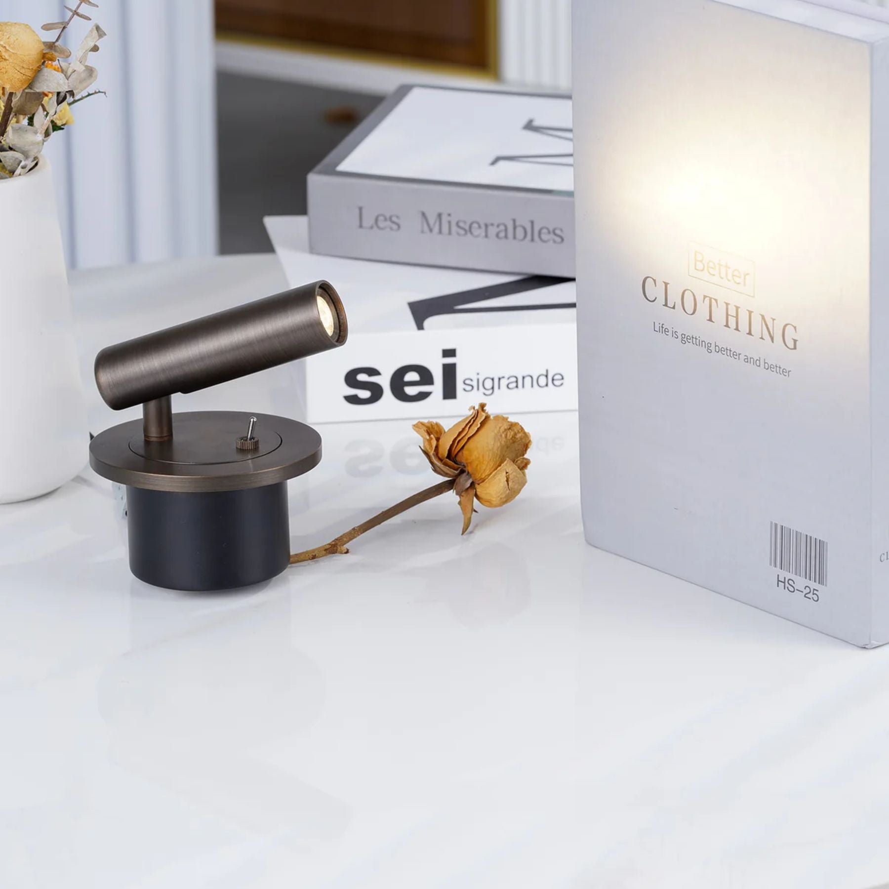 Lune Lampe de Lecture Applique LED Réglable Noir Chambre Lampe de Lecture Moderne Éclairage Lampe Murale de Lit Dimmable Lumière Orientable | Restfield