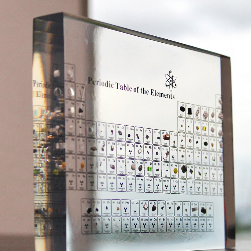 3D Periodieke Tabel met 83 Echte Elementen – Verlichte Display in Acryl voor Wetenschap & Educatie | Sansoti