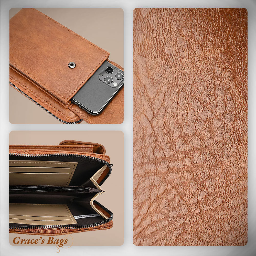 Compacte Leren Schoudertas Dames Crossbody Minimalistische Handtas Verstelbare Draagband Dagelijks Gebruik | Sansoti
