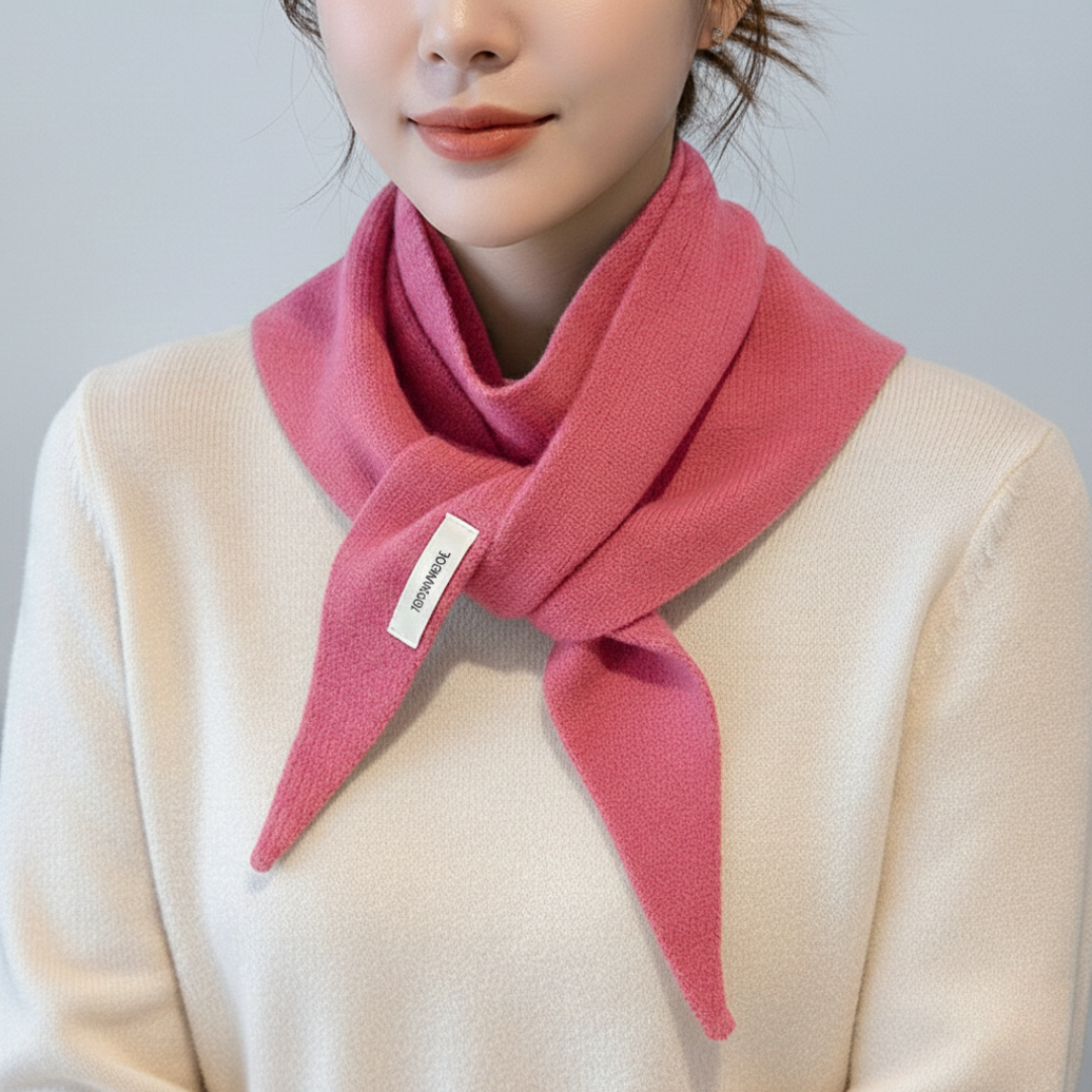 Triangular Knitted Wool Scarf 120x70 cm Soft Neck Scarf Classic Winter Scarf for Women and Men All Seasons | Sansoti