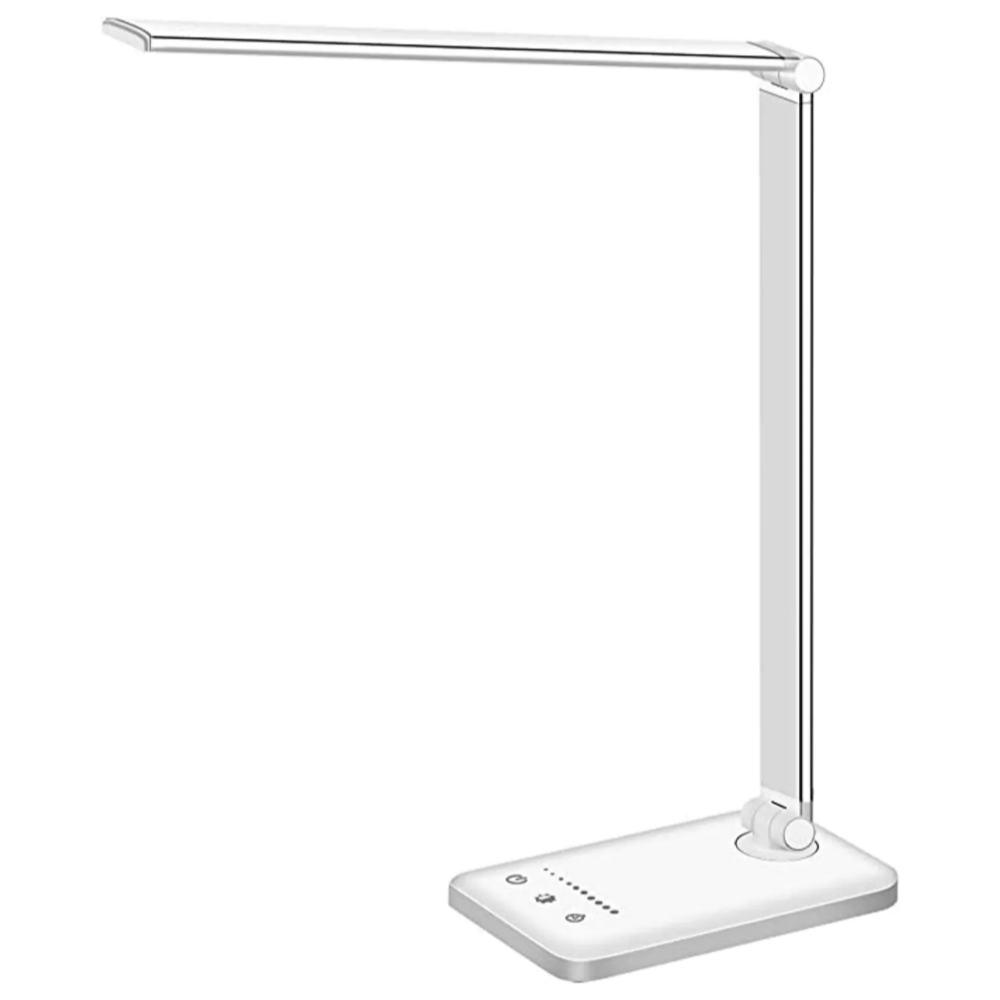 Dimbare LED Bureaulamp met Oplaadpoort 5 Lichtstanden Touch Bediening Flexibele Verstelbare Tafellamp | Sansoti