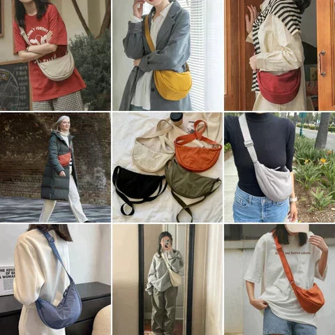 Halve Maan Schoudertas Kunstleer Elegante Damestas Crossbody Handtas Mode Accessoire Casual Dagelijks Gebruik | Sansoti
