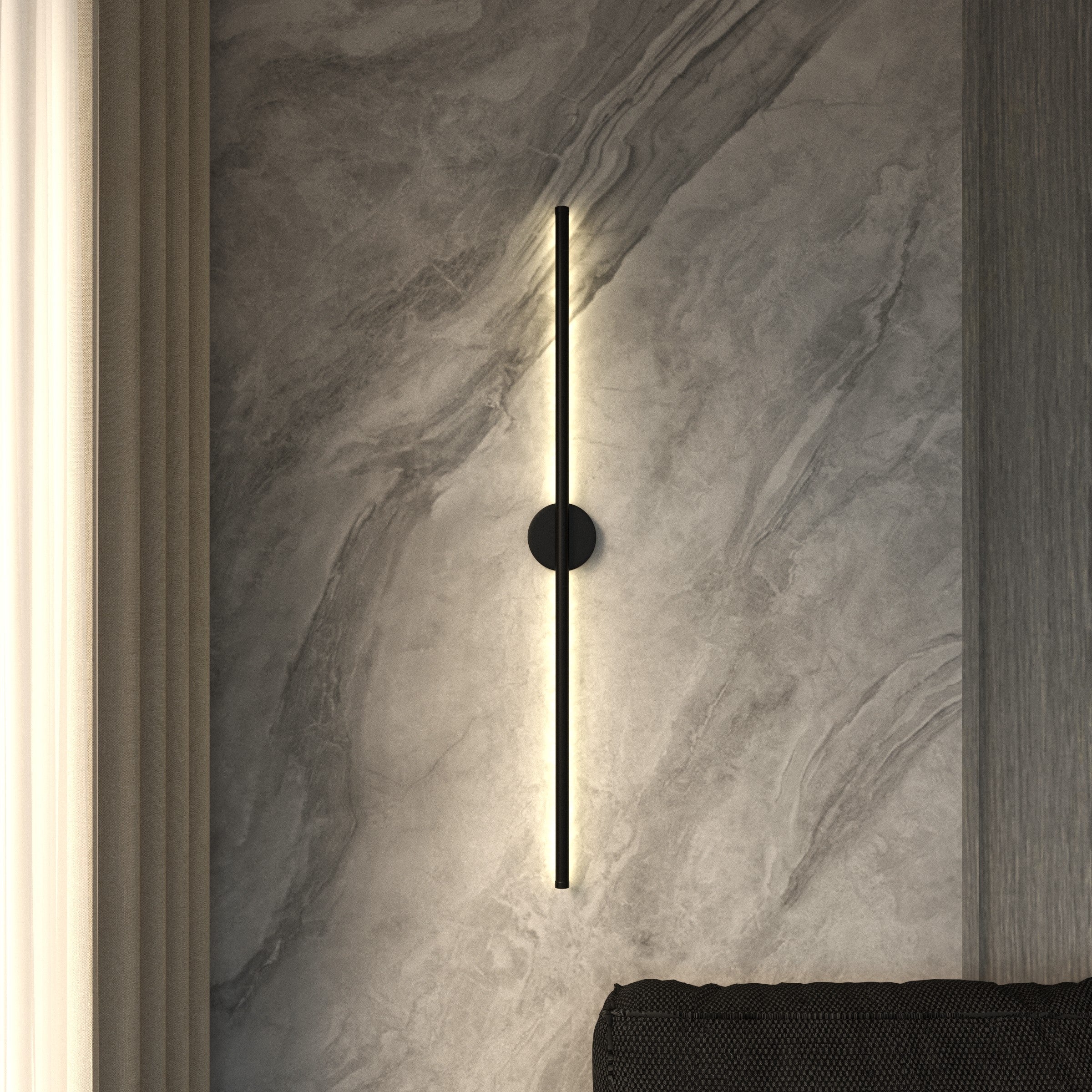 Moderne minimalistische runde Wandleuchte mit integrierter LED-Beleuchtung | Restfield