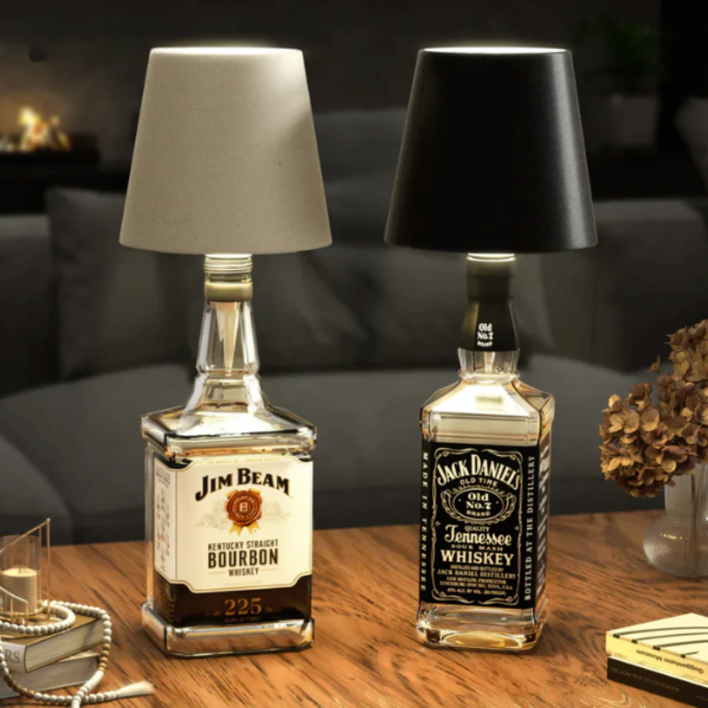 Draadloze Flessenlamp Warmwit LED Tafellamp Oplaadbaar USB Sfeerverlichting Decoratief Nachtlampje Romantisch | Sansoti