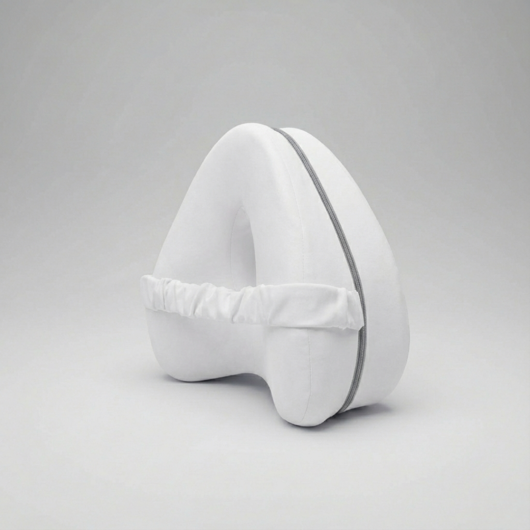 Ergonomic Leg Pillow for Side Sleepers Heart-Shaped Hip Relief Adjustable Strap Breathable Mesh Sleep Comfort | Sansoti