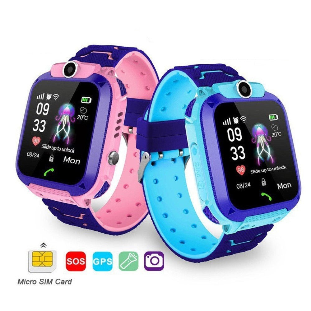 Smartwatch voor Kinderen met GPS-Tracker Telefoonfunctie SOS-Knop Ingebouwde Camera Kleurrijk Polshorloge voor Jongens en Meisjes vanaf 4 Jaar | Sansoti