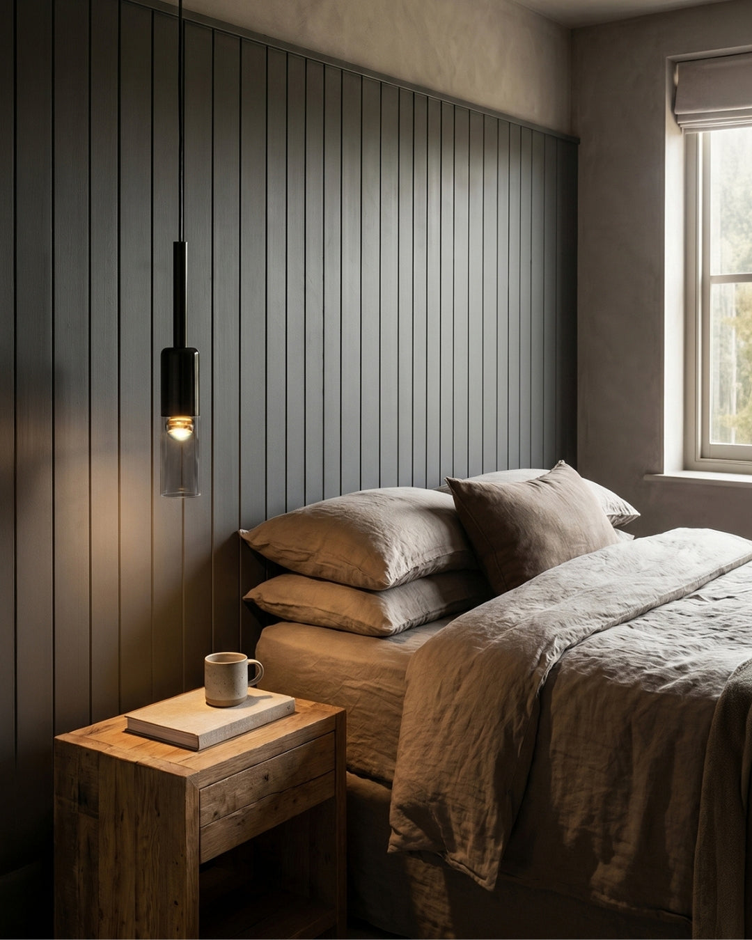 Gerookte Glazen Hanglamp met Minimalistische Metalen Structuur – Moderne Sfeerverlichting voor Eetkamer, Slaapkamer en Woonkamer | Sansoti
