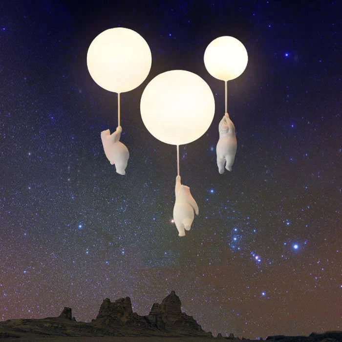 Plafondlamp Kinderkamer Beer Ballon Warm Wit LED Speels Design 15-25cm Decoratief Sfeerverlichting Babykamer | Sansoti