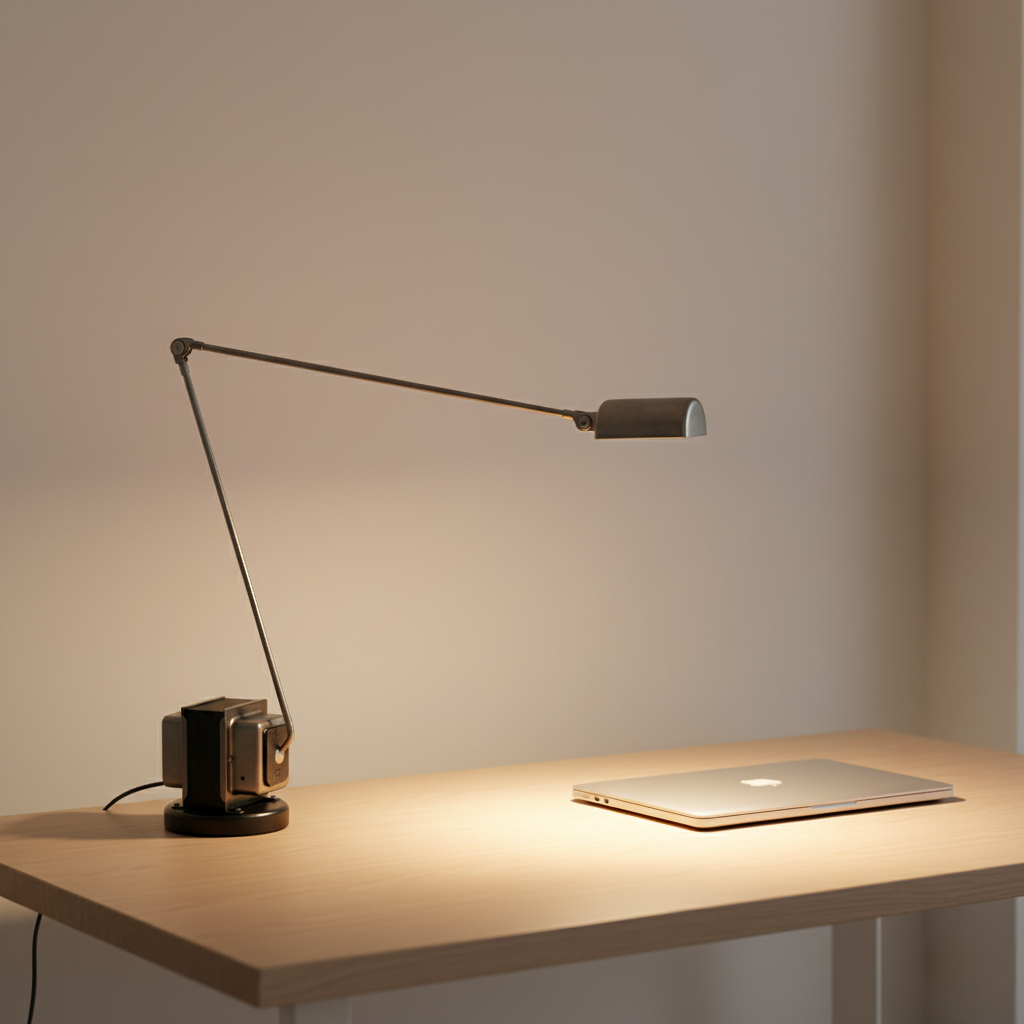 Verstelbare LED Bureaulamp met Gelede Arm Zwart Wit Rood Geel Nikkel Dimbaar Tafelverlichting Werklamp | Sansoti