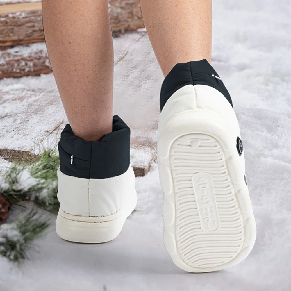 Heated Slippers with Adjustable Temperature Control, 3 Settings, Non-Slip Winter House Shoes | Sansoti