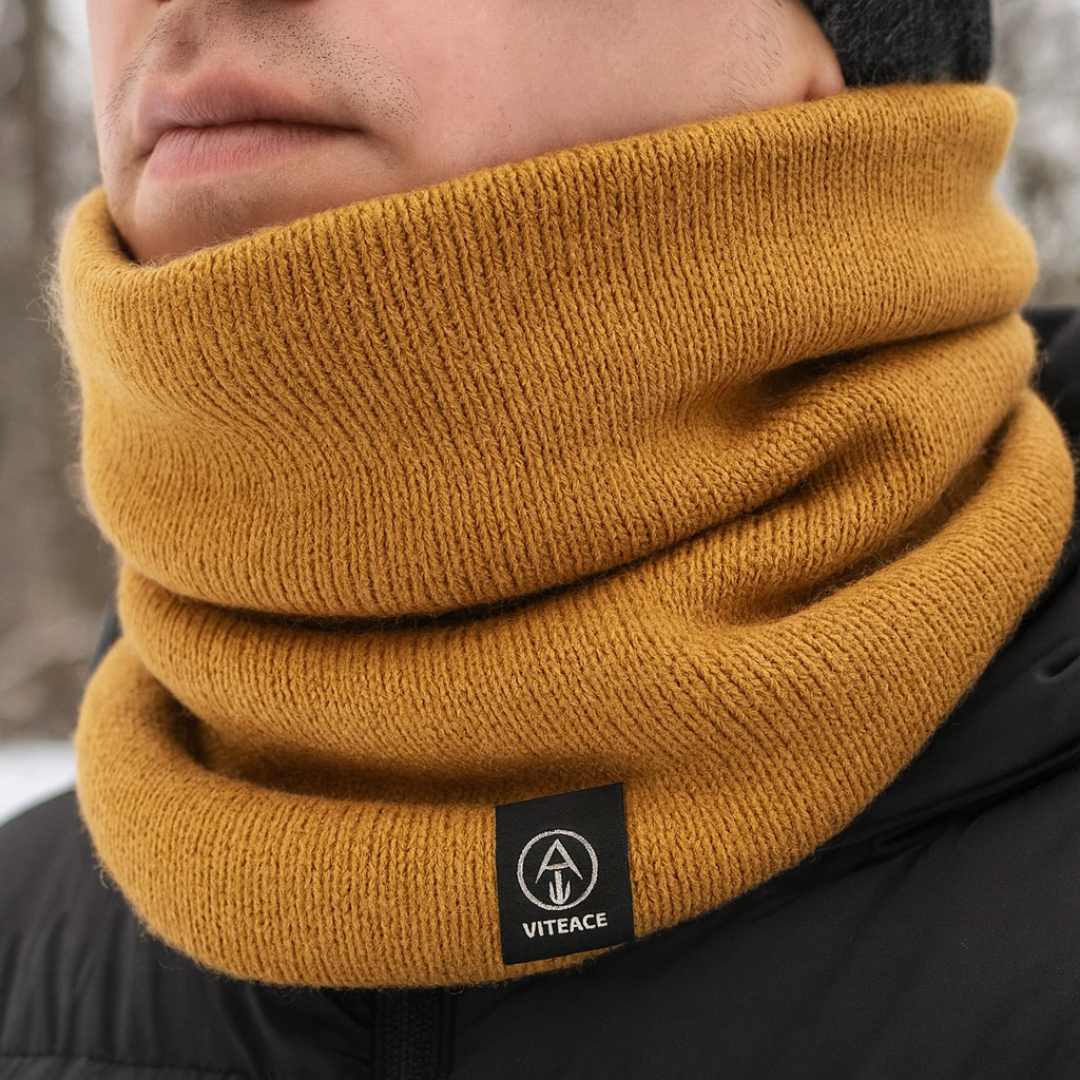 Gestrickter Nackenwärmer mit Fleecefutter Unisex-Winter-Halswärmer 2er-Pack für Outdoor-Sport und Wandern | Sansoti