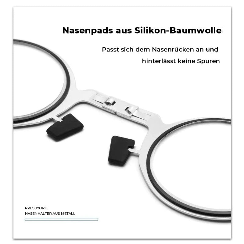 Vouwbare Leesbril met Blauwlichtfilter Titanium Rond en Vierkant Ultralicht Compact 19g Oogbescherming | Sansoti