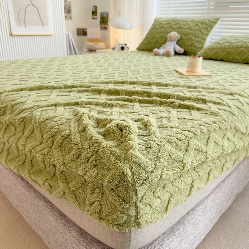 Luxe Dekbedovertrek Set Melkfluweel Zacht Warm Ademend Omkeerbaar Machinewasbaar Duurzaam Tweepersoons Kingsize | Sansoti