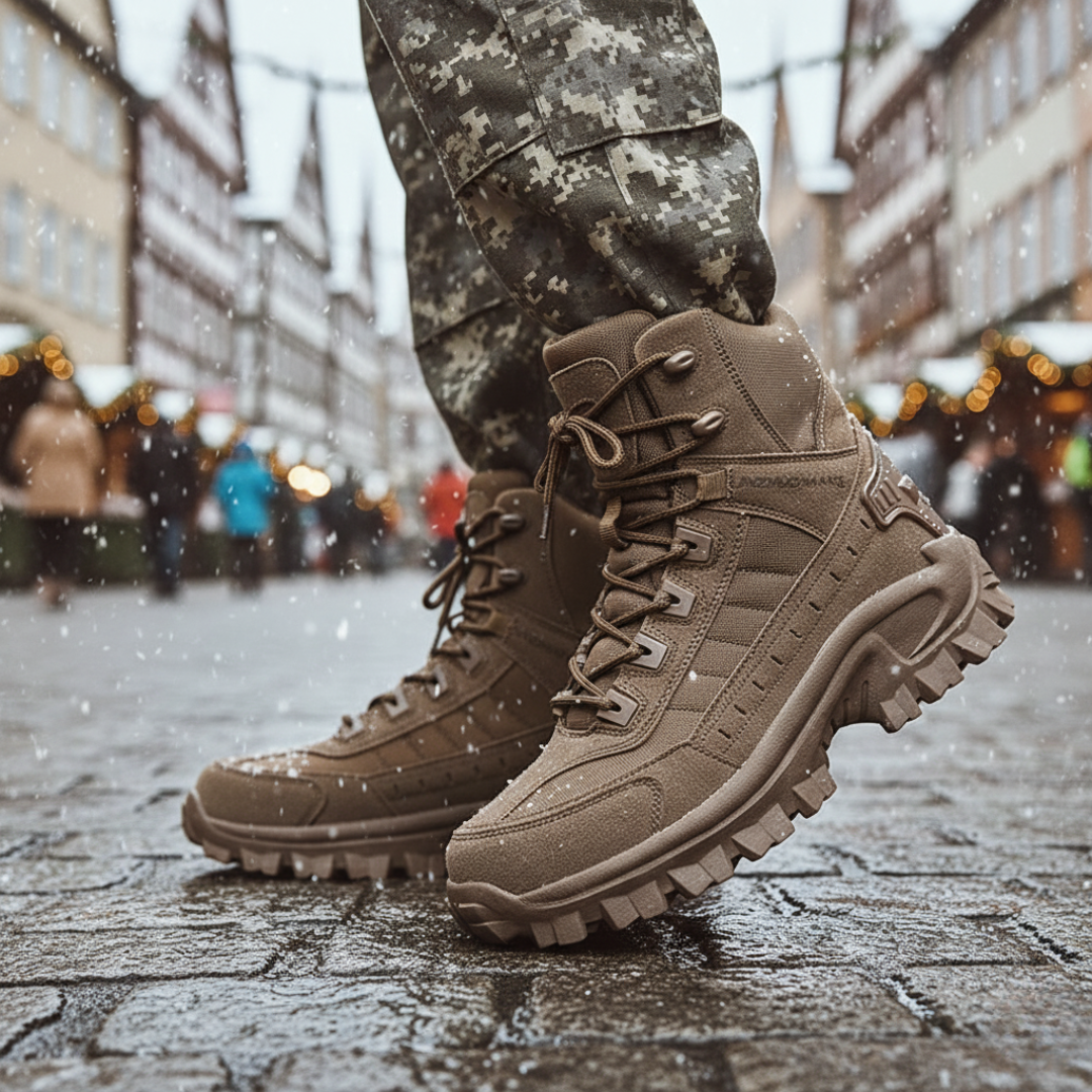 Heren Tactische Winterlaarzen met Antislip Profiel Warme Voering Outdoor Wandelen Werk Stevige Pasvorm | Sansoti