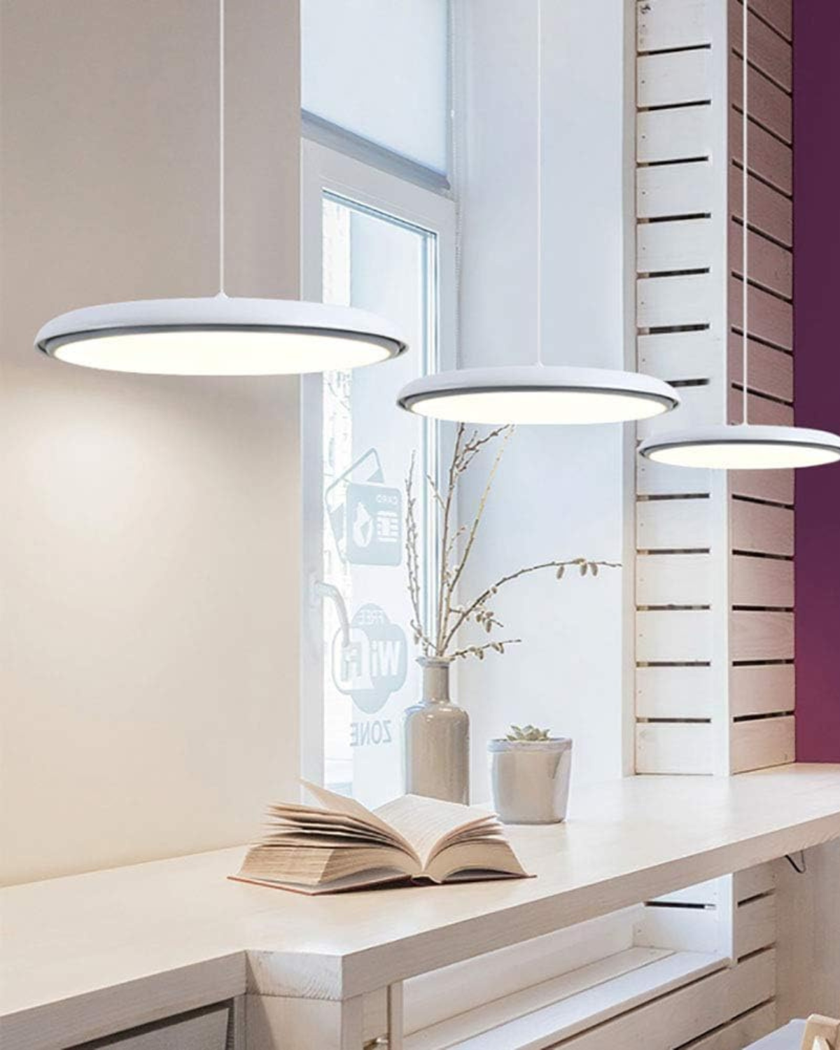 Ronde Hanglamp met Zachte Lichtverspreiding Zwart Grijs Groen Roze Wit Oranje ø25cm ø40cm Modern Scandinavisch Design voor Eetkamer Woonkamer Werkplek | Sansoti