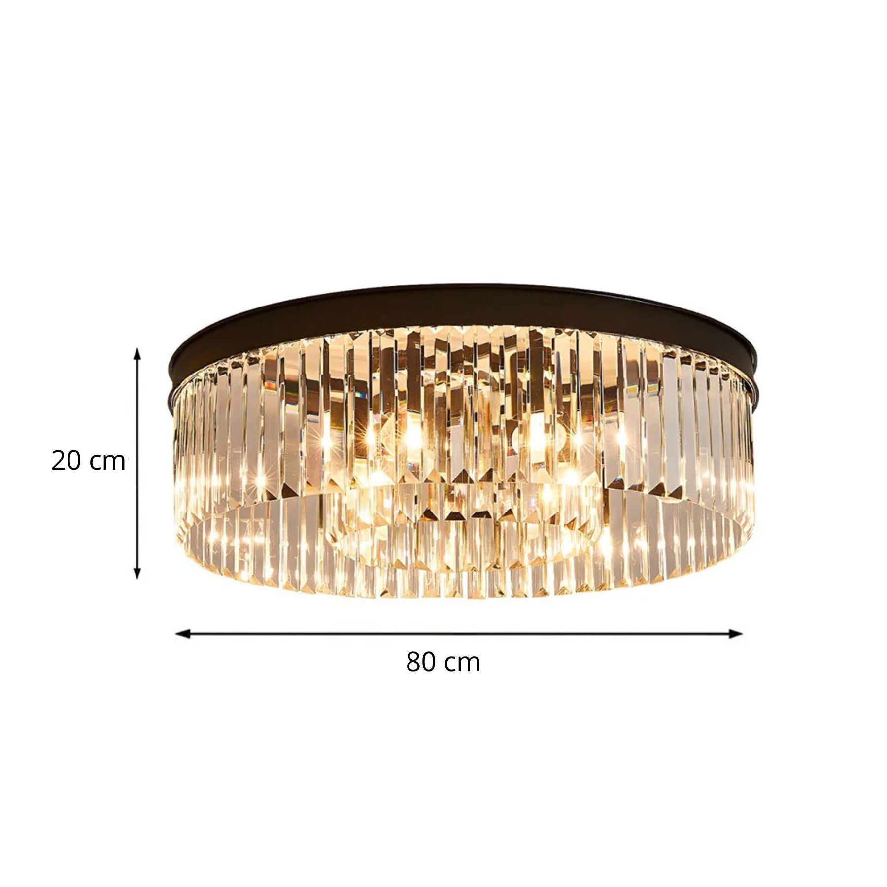 Deckenleuchte Kristall 40 cm Gold 4x E14 Wohnzimmer Flur Schlafzimmer Luxus Deckenbeleuchtung Moderne Kristalllampe | Restfield
