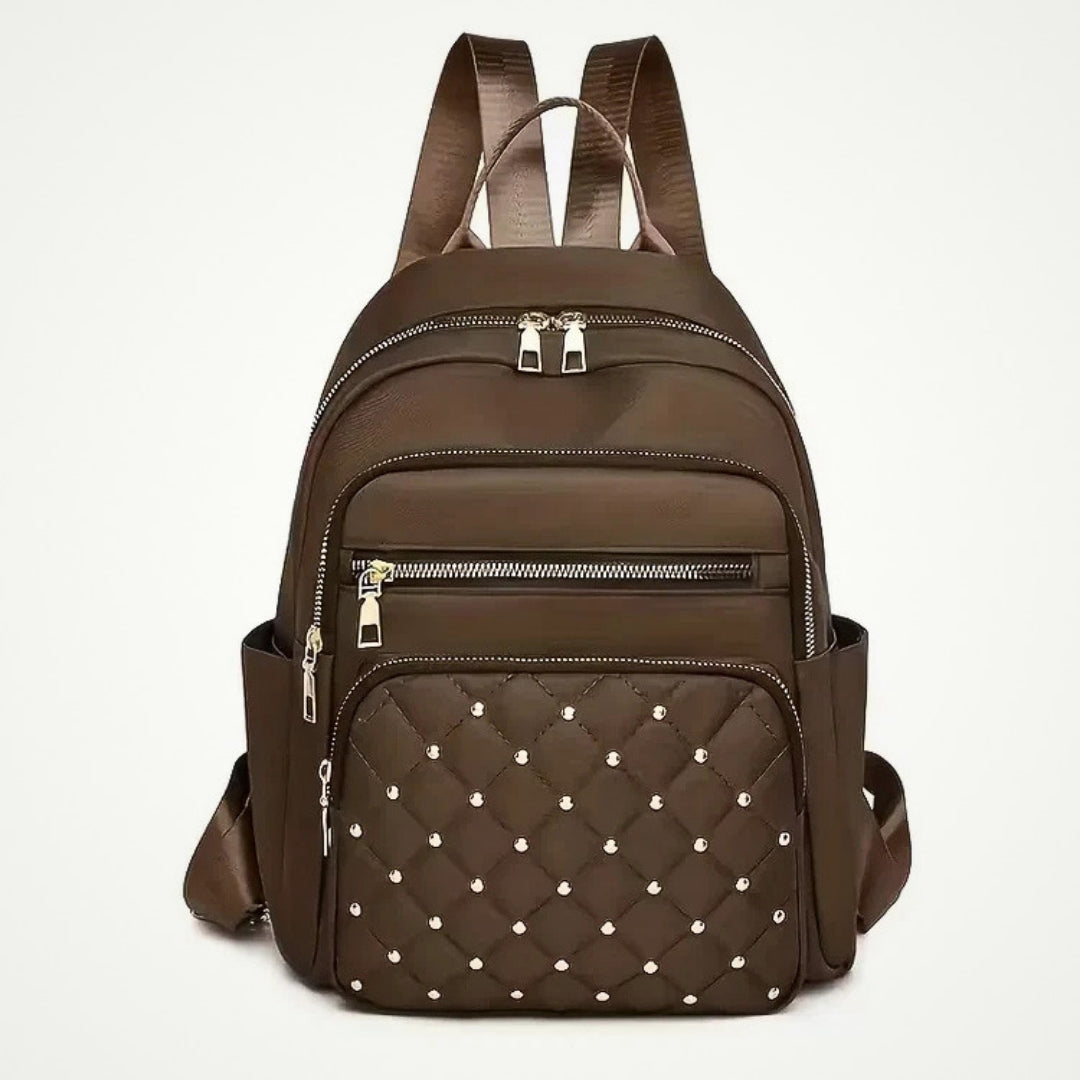 Quilted Backpack with Multiple Compartments Adjustable for Everyday Use School Work Travel Comfortable | Sansoti