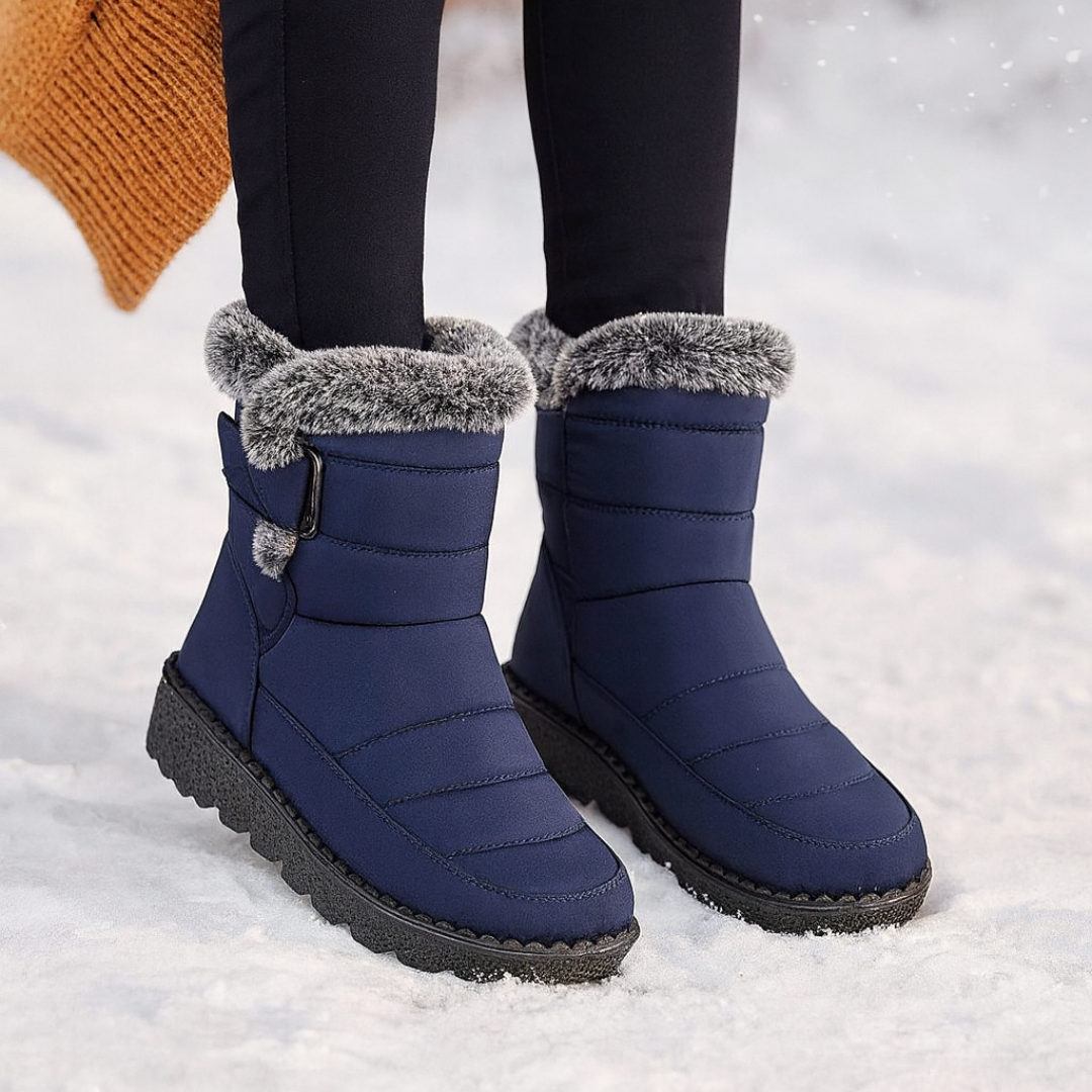 Lined Women's Boots Water-Repellent with Sturdy Grip Velcro Comfortable for Winter Walking and Snow | Sansoti
