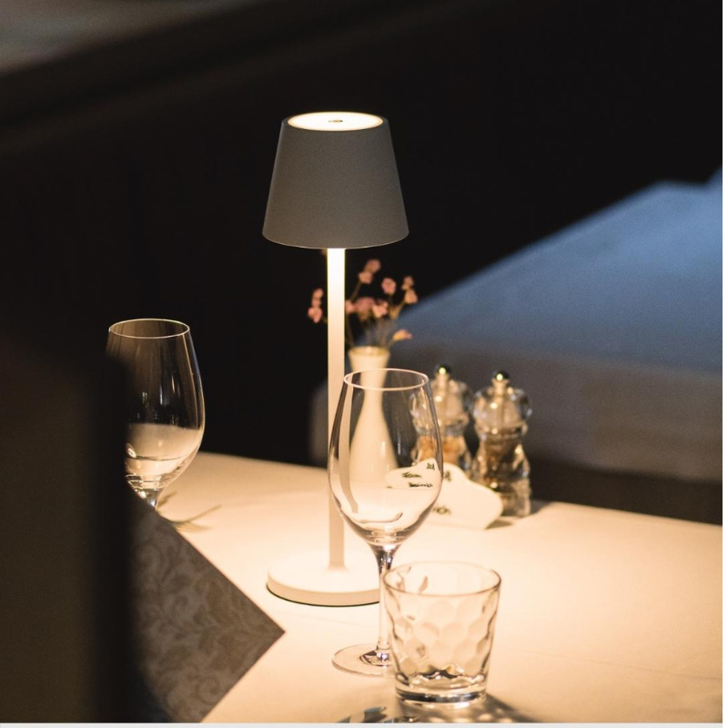 Wireless Table Lamp with Dimmable LED Lighting and Rechargeable Battery | Waterproof for Indoor and Outdoor | Sansoti