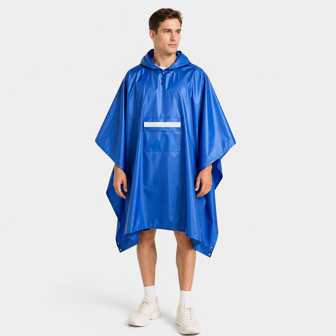 Regenponcho voor Volwassenen met Opbergtas Verstelbare Capuchon Waterafstotend Outdoor Wandelen Festival Camping | Sansoti
