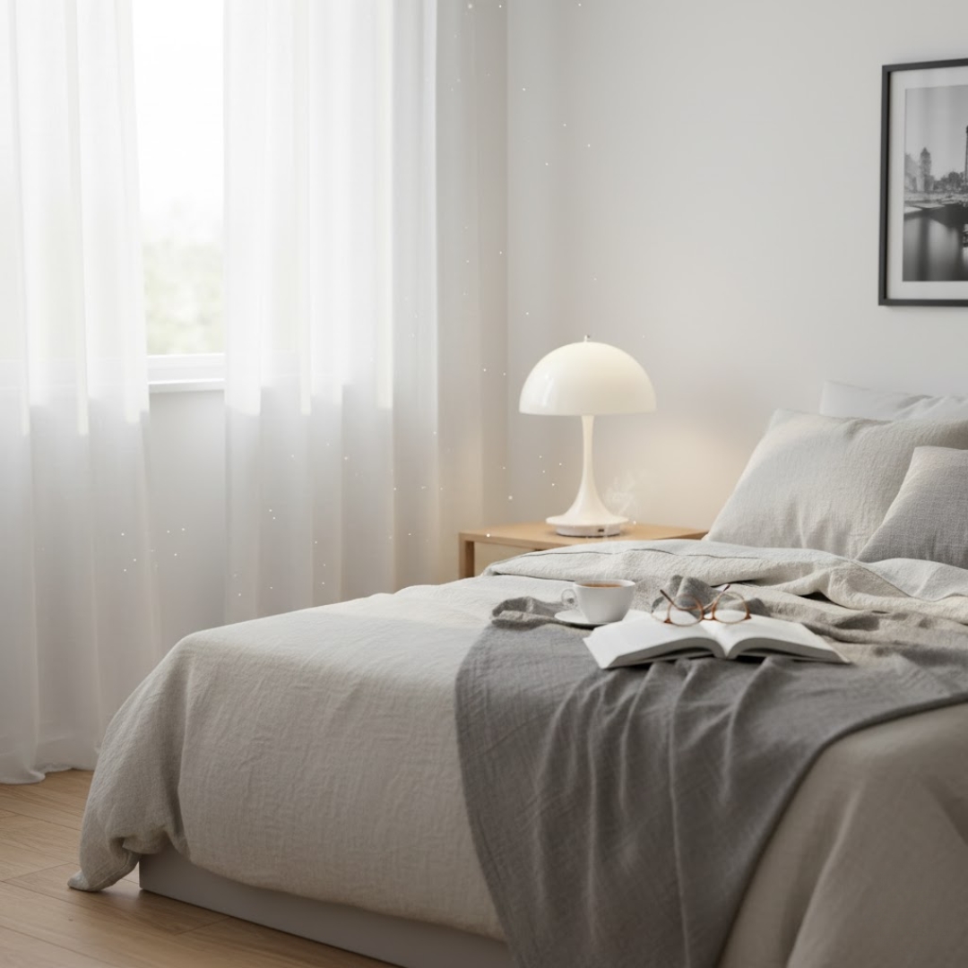 Lampe de table sans fil avec éclairage LED, rechargeable et design scandinave | Restfield