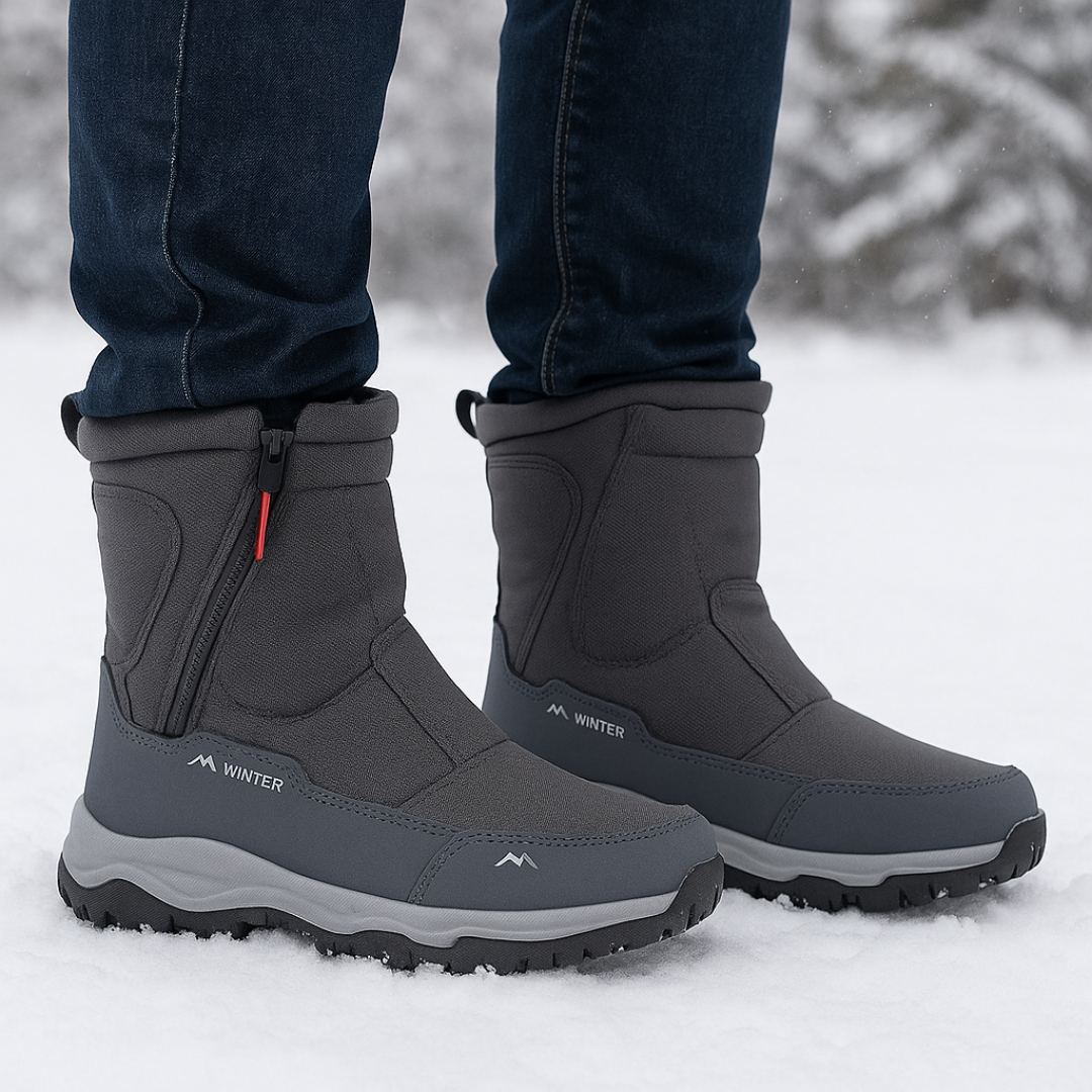 Lined Women's Winter Boots Waterproof Snow Boots Non-Slip Warm Lined Oxford Material Snow Boots | Sansoti