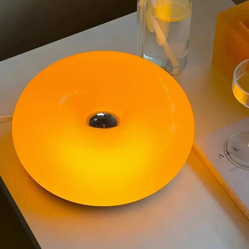 Lampe de table LED Tactile Dimmable 3 niveaux Blanc chaud Rond Salon Chambre Éclairage d'ambiance Veilleuse Décoration | Restfield