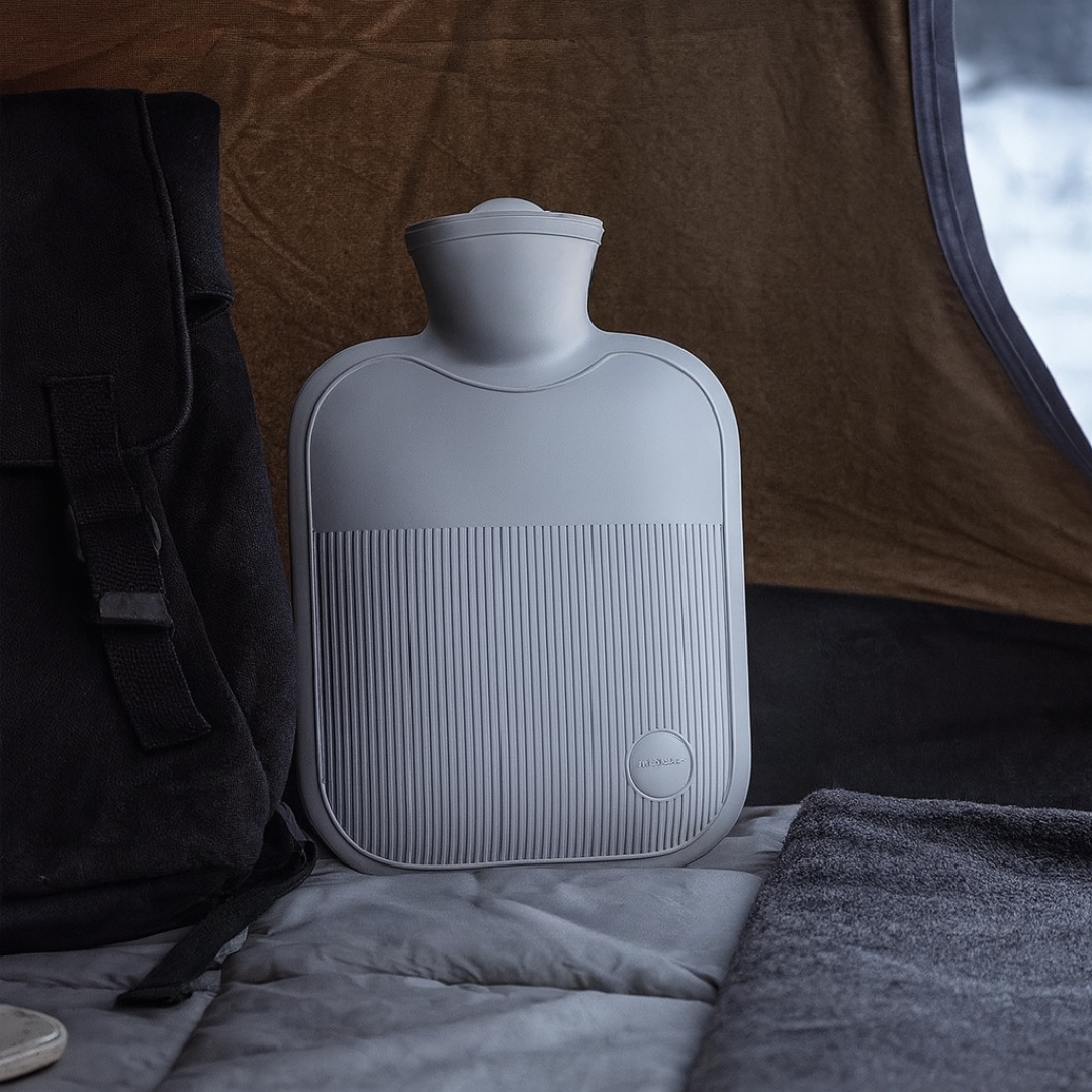 Hot Water Bottle 2000ml Leak-Proof with Soft Fleece Cover for Cold Feet Hands and Back Winter Warmth Comfort | Sansoti