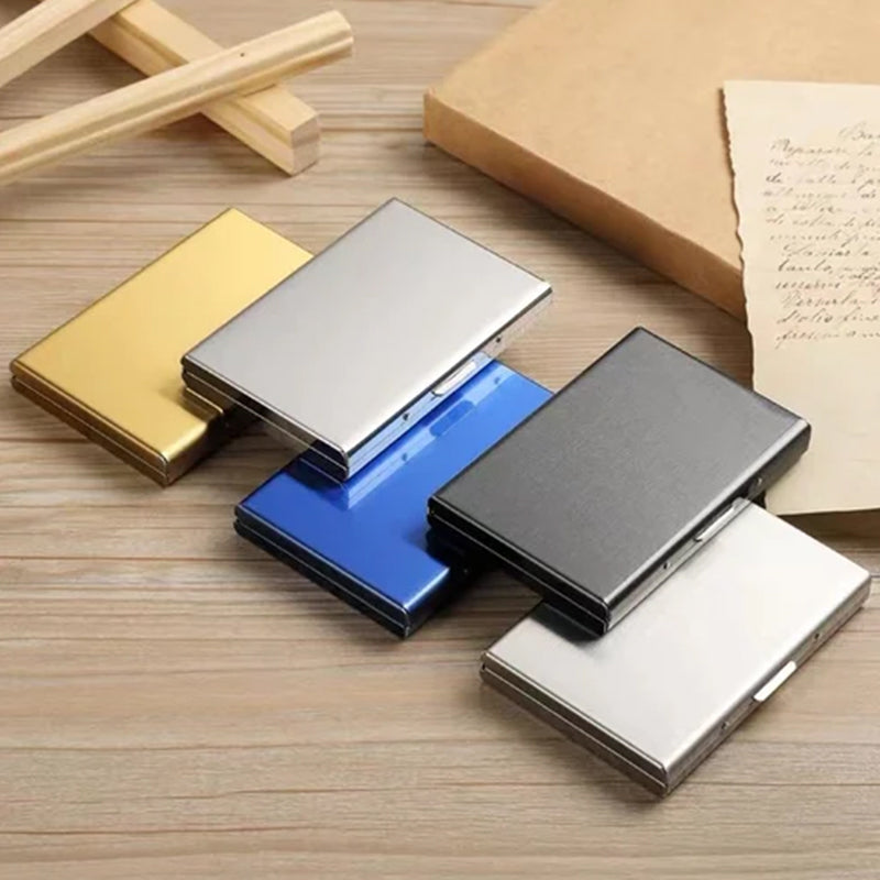 Kaarthouder met RFID-Bescherming Metalen Cardclip Zilver Zwart Goud | Sansoti