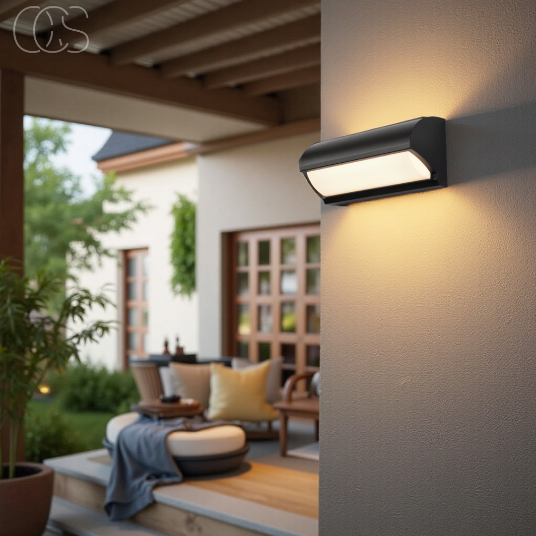 LED Buitenwandlamp Zwart IP65 Waterdicht 20W 960 Lumen Warm Wit 3000K Modern Design Tuinverlichting Gevel | Sansoti