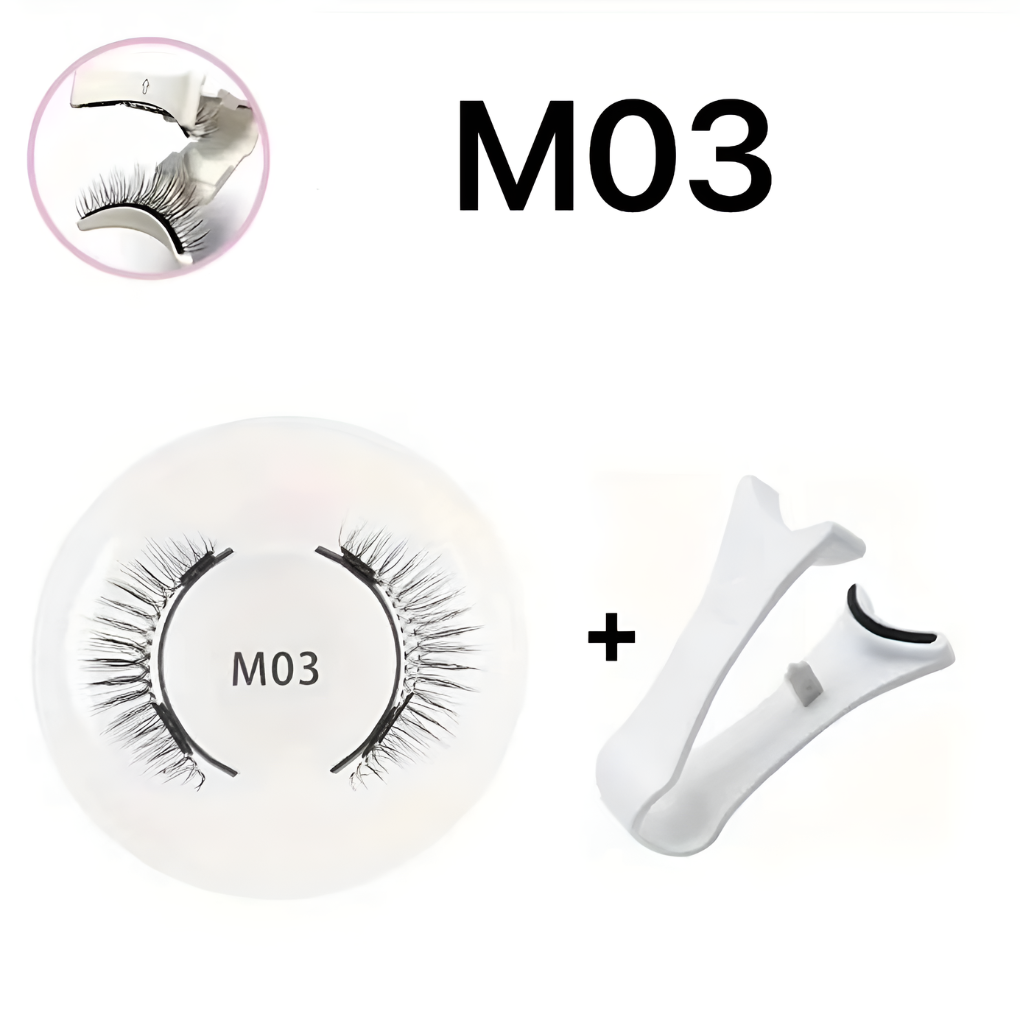 Magnetische Kunstwimpers Set met Pincet - Herbruikbaar - Lijmvrij Aanbrengen - Natuurlijke Look - Valse Wimpers | Sansoti