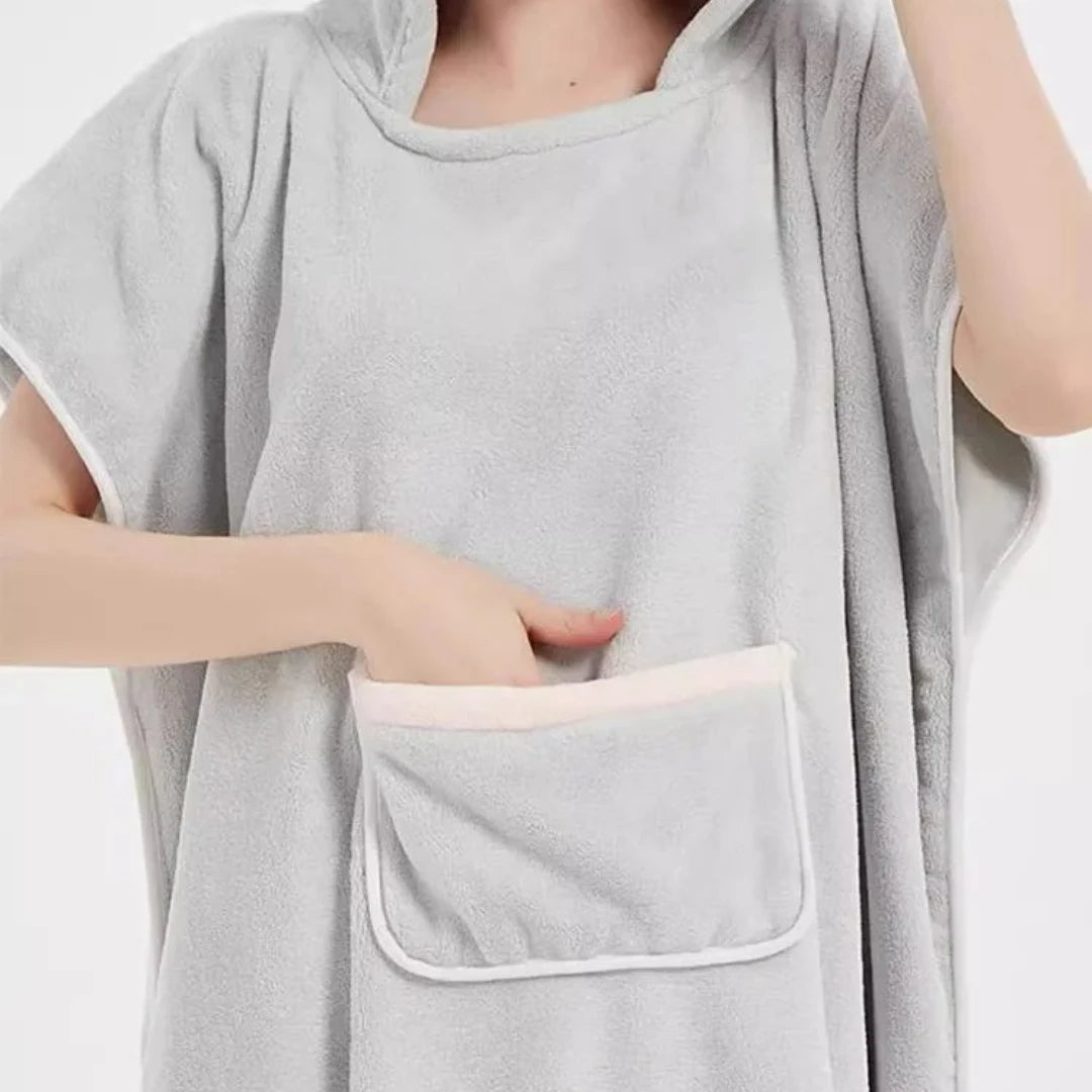 Praktische Badjas met Capuchon – Zacht & Warm | Comfortabele Badjas voor Thuis, Na Douchen & Ontspannen | Sansoti