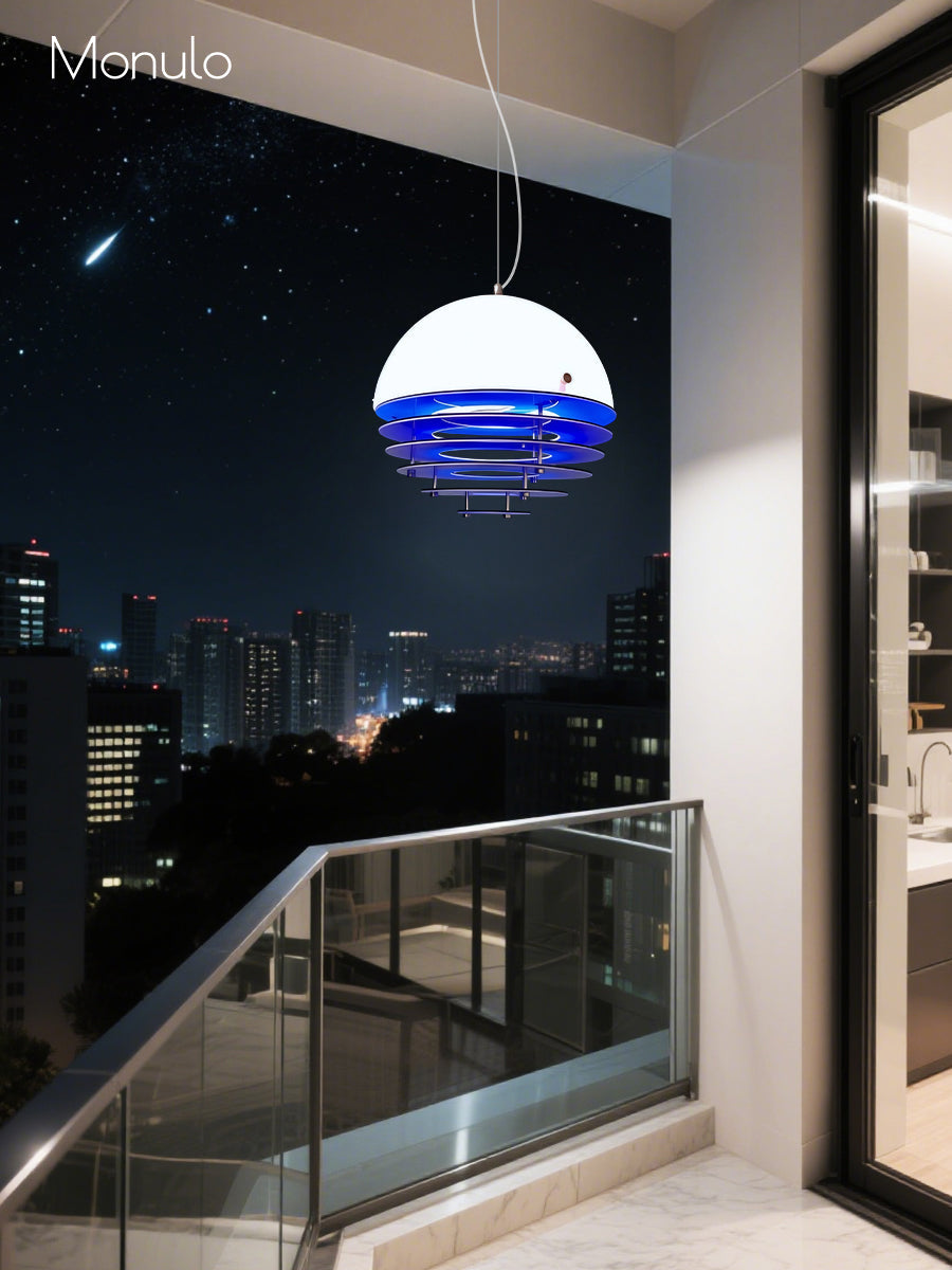 Stijlvolle Hanglamp Bauhaus Design Oranje-Wit Sfeerverlichting voor Moderne Interieurs | Sansoti