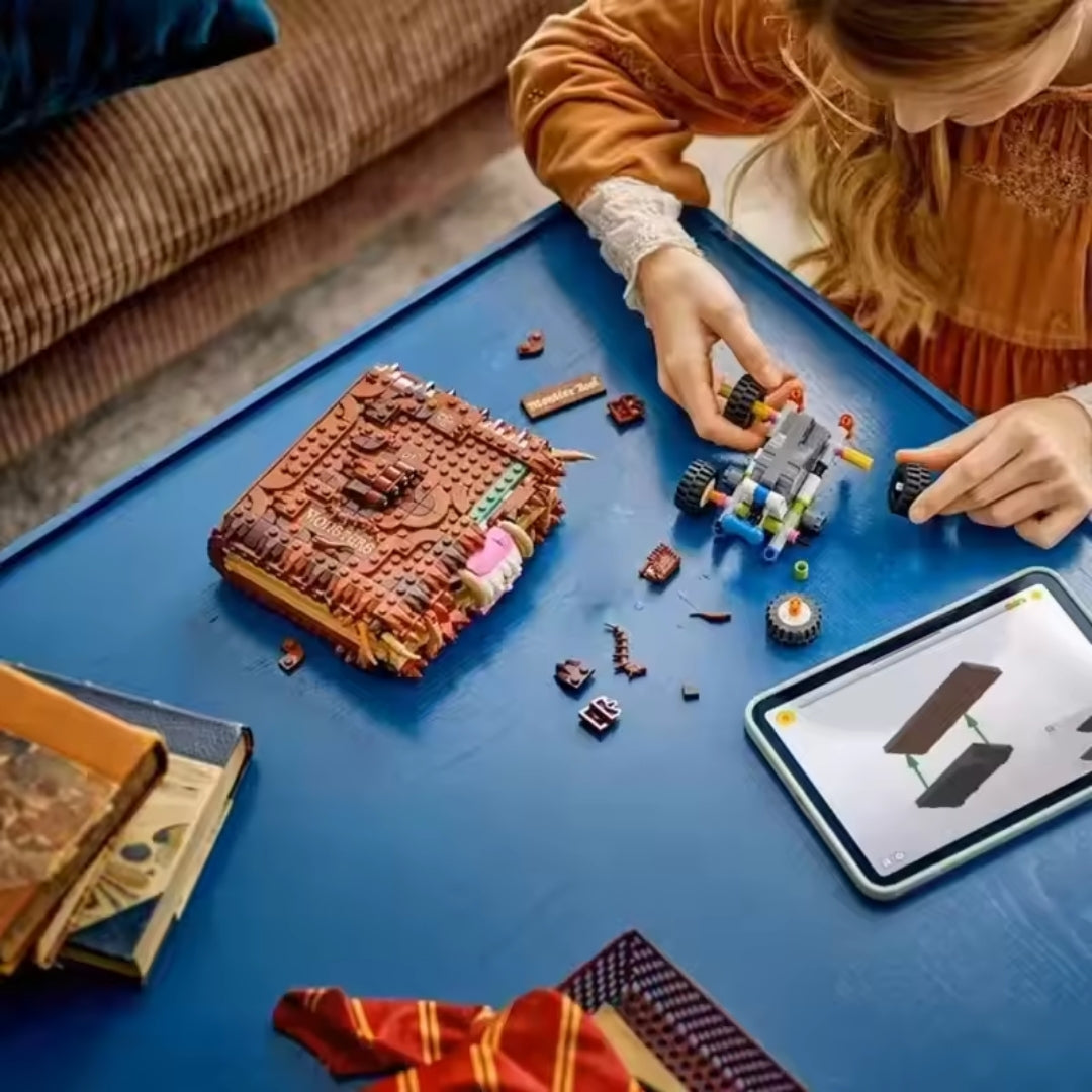 Fantasy Book Building Set, 519 Pieces – Magical Book with Bite Details – Creative Building Project for Children | Sansoti