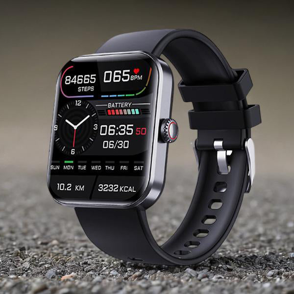 Slimme Multifunctionele Sporthorloge met Hartslagmeter en Slaaptracking - Zwart/Roze - Waterdicht Fitness Horloge voor Actieve Levensstijl | Sansoti