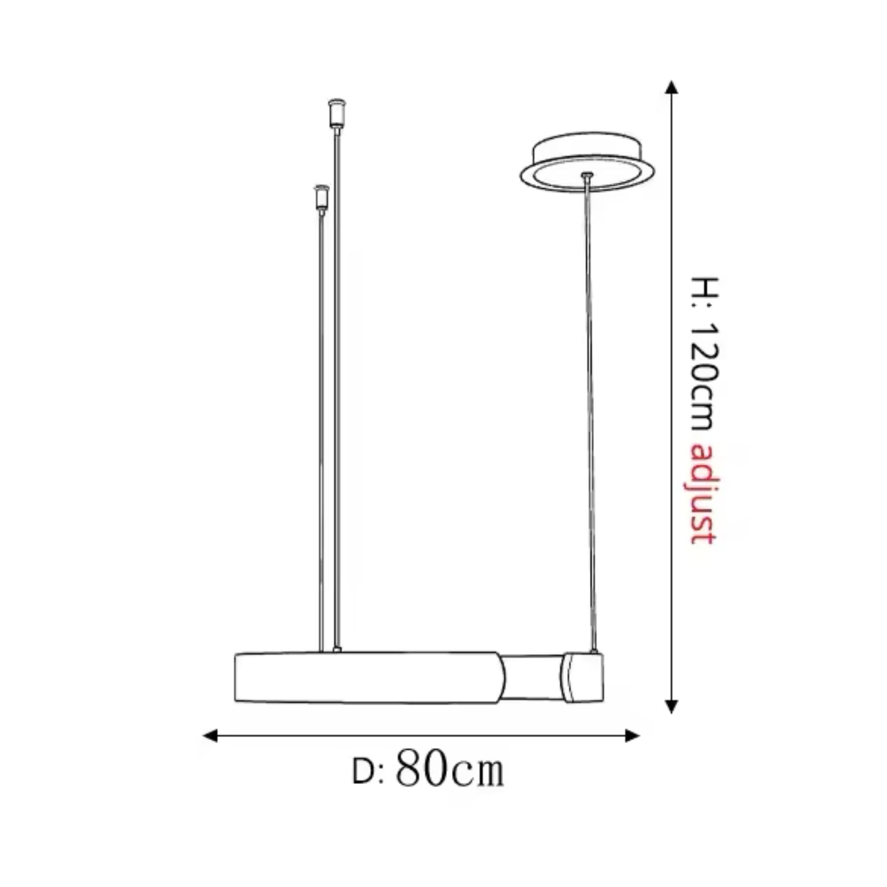 Runde LED-Hängeleuchte Verschiedene Größen Esstisch Wohnzimmer Design Ringlampe Modern | Restfield
