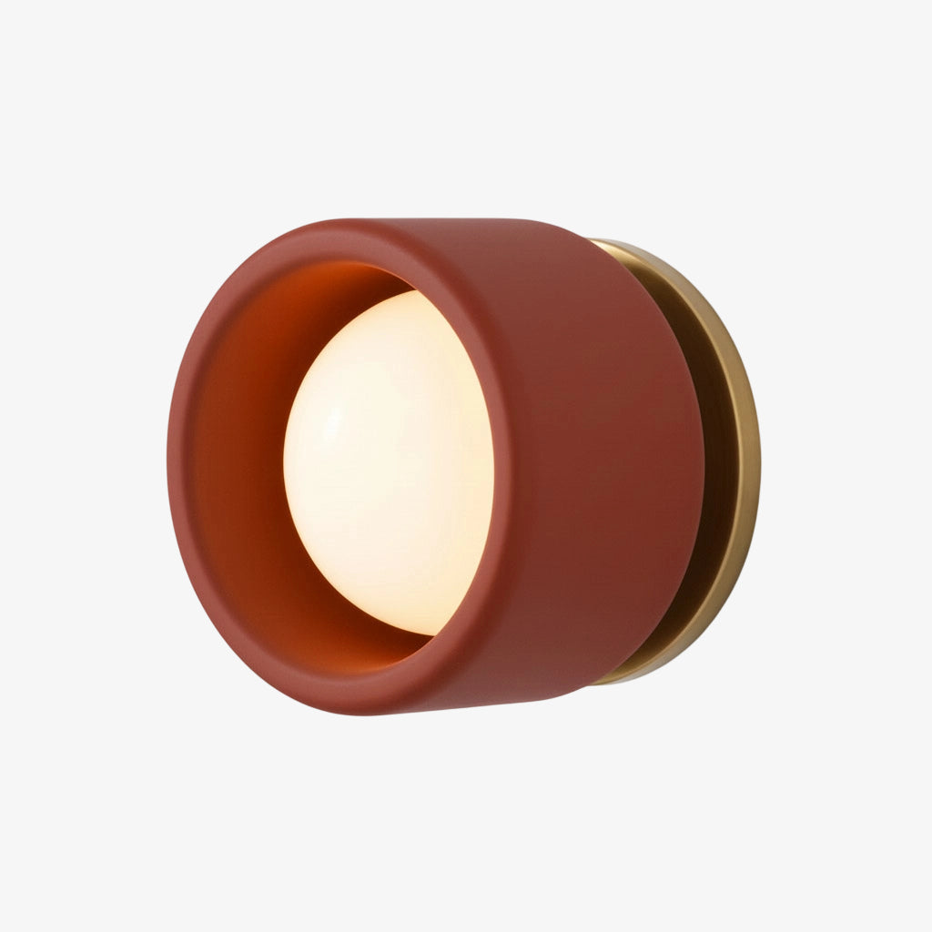 Keramische Ronde Wandlamp Wit Minimalistisch Flush Mount Verlichting voor Hal en Gang | Sansoti