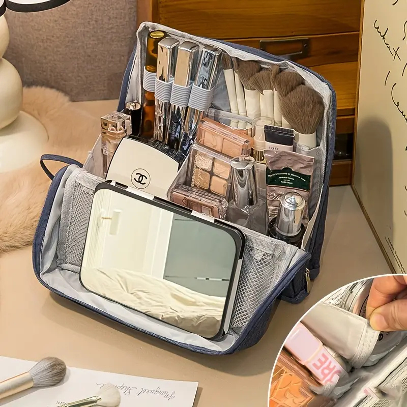 Georganiseerde Reiscosmeticatas – Compacte Make-up Organizer voor Onderweg | Sansoti