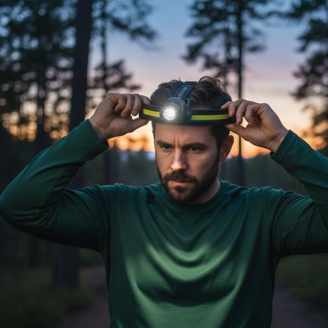 LED Headlamp 1000 Lumens Red Light Zoom Hiking | Sansoti