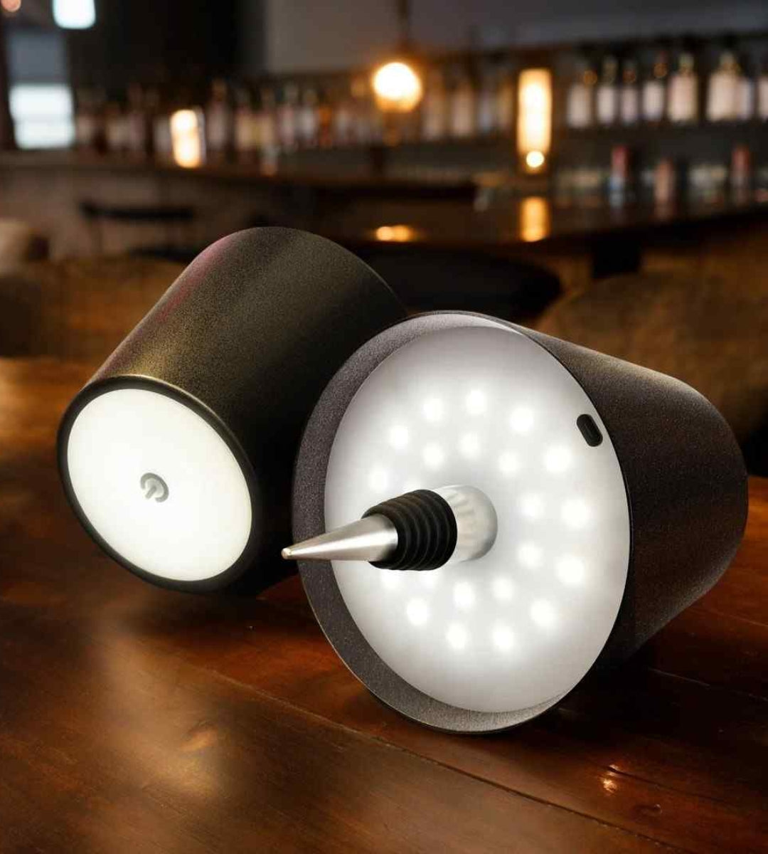 Flesverlichting LED Oplaadbaar Aluminium Warmwit Sfeerlamp USB-C Design Interieur Decoratief Tafellamp | Sansoti